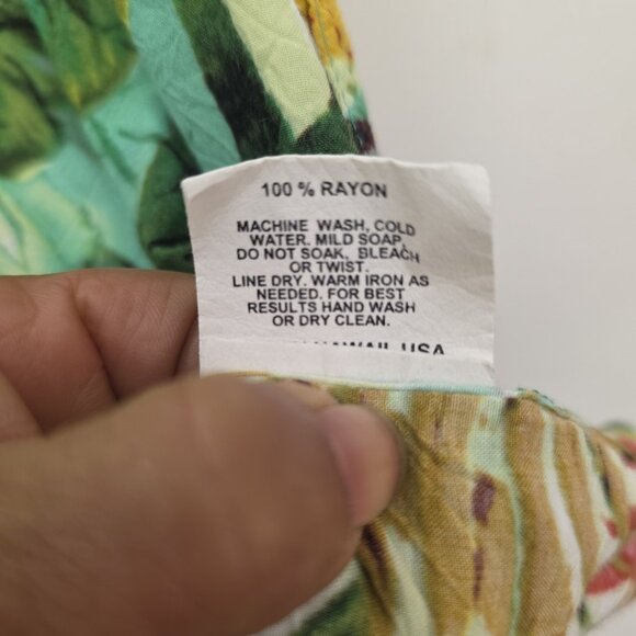 Jams World Na Pali Hawaiian Button Front Shirt Men's Size XL - Picture 5 of 9